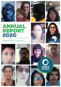 friends of the earth interntational Annual report 2020 cover page
