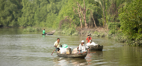Fisherfolk in Sundarbans.